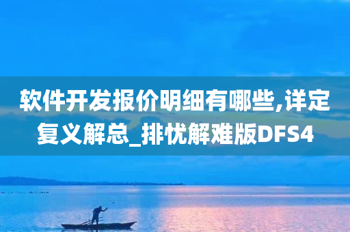 软件开发报价明细有哪些,详定复义解总_排忧解难版DFS4