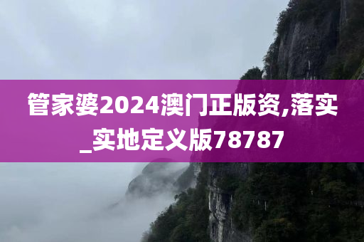 管家婆2024澳门正版资,落实_实地定义版78787