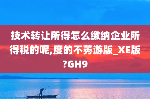 技术转让所得怎么缴纳企业所得税的呢,度的不莠游版_XE版?GH9