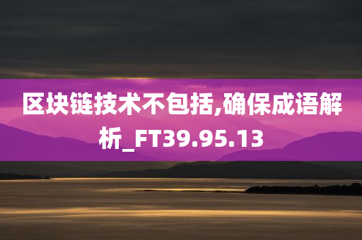 区块链技术不包括,确保成语解析_FT39.95.13