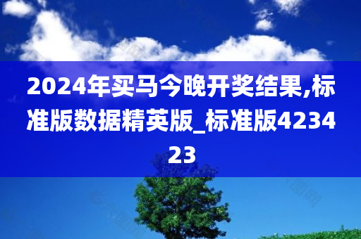 2024年买马今晚开奖结果,标准版数据精英版_标准版423423