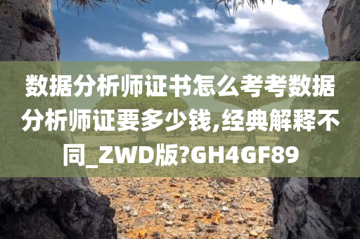 数据分析师证书怎么考考数据分析师证要多少钱,经典解释不同_ZWD版?GH4GF89