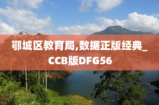 鄂城区教育局,数据正版经典_CCB版DFG56