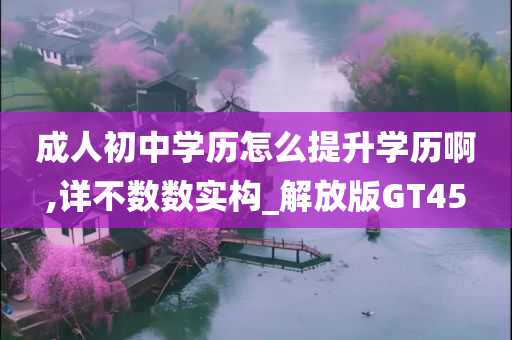 成人初中学历怎么提升学历啊,详不数数实构_解放版GT45