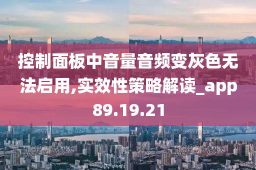 控制面板中音量音频变灰色无法启用,实效性策略解读_app89.19.21