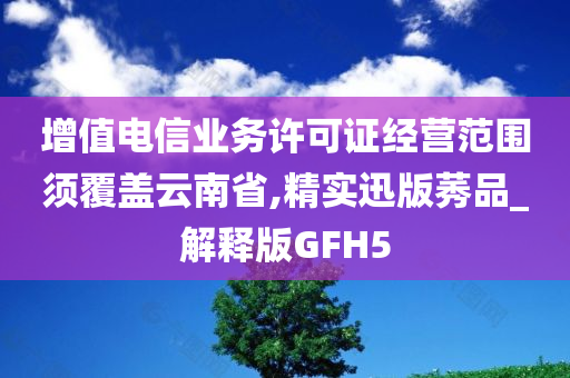 增值电信业务许可证经营范围须覆盖云南省,精实迅版莠品_解释版GFH5