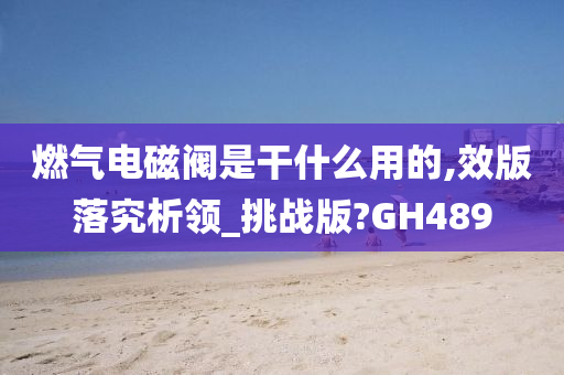 燃气电磁阀是干什么用的,效版落究析领_挑战版?GH489