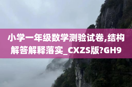 小学一年级数学测验试卷,结构解答解释落实_CXZS版?GH9