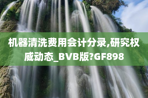 机器清洗费用会计分录,研究权威动态_BVB版?GF898