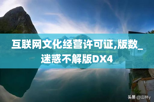 互联网文化经营许可证,版数_迷惑不解版DX4