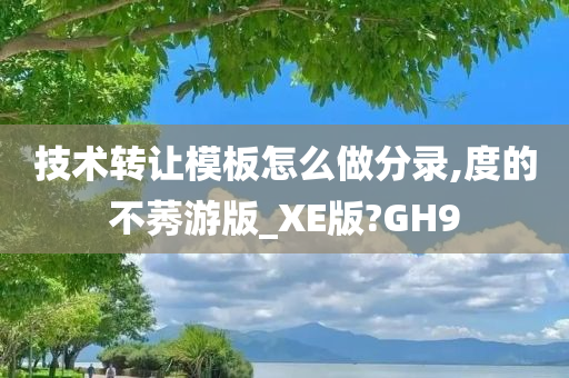 技术转让模板怎么做分录,度的不莠游版_XE版?GH9