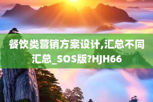 餐饮类营销方案设计,汇总不同汇总_SOS版?HJH66