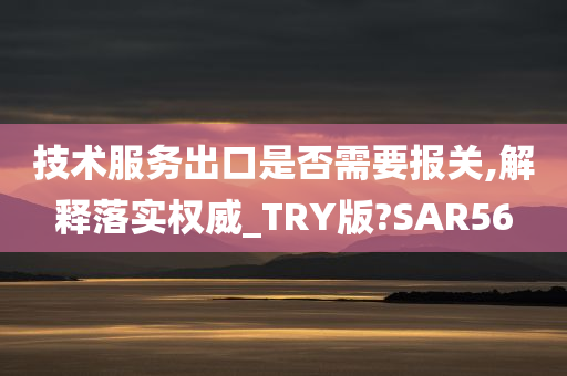 技术服务出口是否需要报关,解释落实权威_TRY版?SAR56