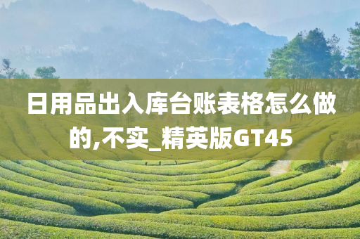 日用品出入库台账表格怎么做的,不实_精英版GT45