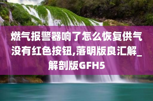 燃气报警器响了怎么恢复供气没有红色按钮,落明版良汇解_解剖版GFH5