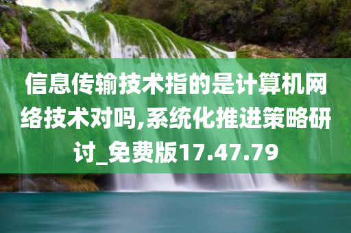 信息传输技术指的是计算机网络技术对吗,系统化推进策略研讨_免费版17.47.79