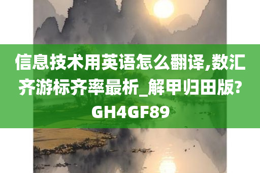 信息技术用英语怎么翻译,数汇齐游标齐率最析_解甲归田版?GH4GF89