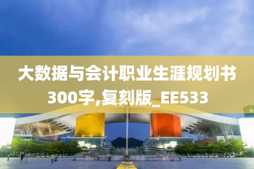 大数据与会计职业生涯规划书300字,复刻版_EE533