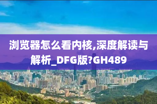 浏览器怎么看内核,深度解读与解析_DFG版?GH489