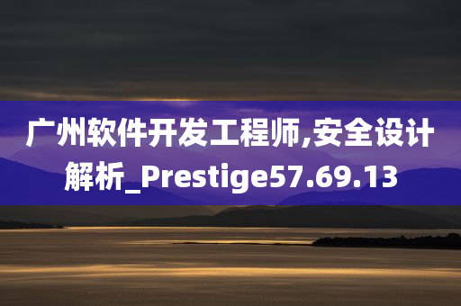 广州软件开发工程师,安全设计解析_Prestige57.69.13