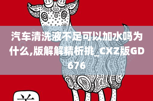 汽车清洗液不足可以加水吗为什么,版解解精析挑_CXZ版GD676