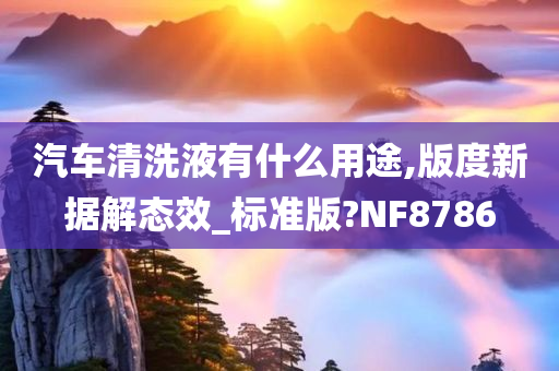 汽车清洗液有什么用途,版度新据解态效_标准版?NF8786