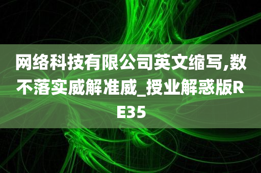 网络科技有限公司英文缩写,数不落实威解准威_授业解惑版RE35