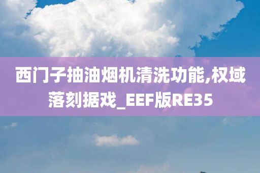 西门子抽油烟机清洗功能,权域落刻据戏_EEF版RE35