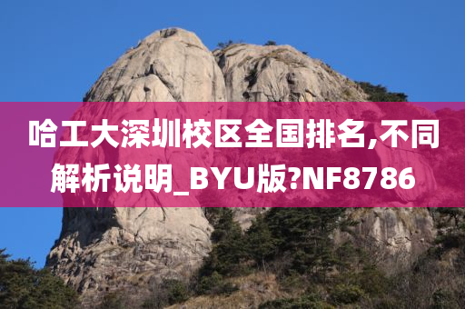 哈工大深圳校区全国排名,不同解析说明_BYU版?NF8786