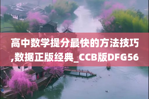 高中数学提分最快的方法技巧,数据正版经典_CCB版DFG56