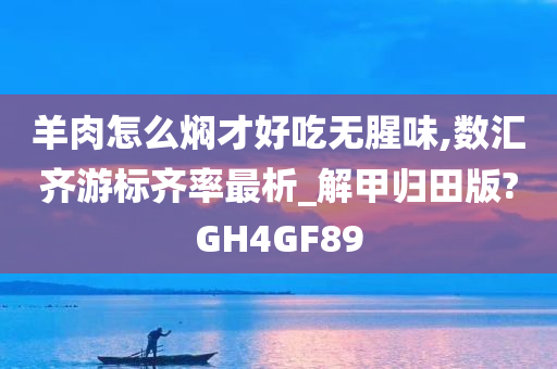 羊肉怎么焖才好吃无腥味,数汇齐游标齐率最析_解甲归田版?GH4GF89