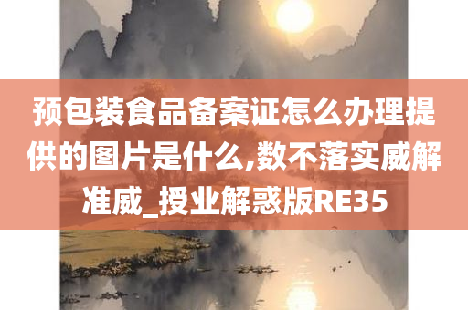 预包装食品备案证怎么办理提供的图片是什么,数不落实威解准威_授业解惑版RE35