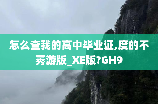 怎么查我的高中毕业证,度的不莠游版_XE版?GH9