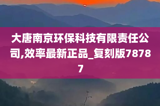 大唐南京环保科技有限责任公司,效率最新正品_复刻版78787