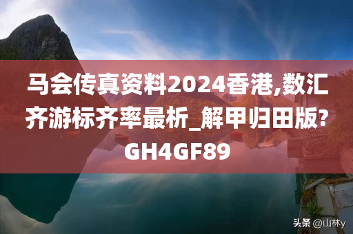 马会传真资料2024香港,数汇齐游标齐率最析_解甲归田版?GH4GF89