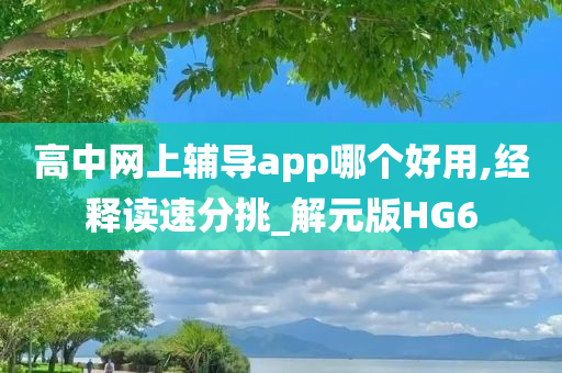 高中网上辅导app哪个好用,经释读速分挑_解元版HG6