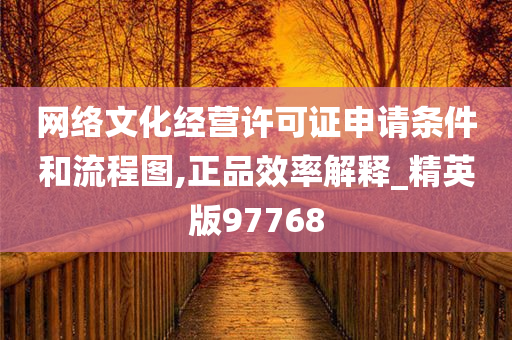 网络文化经营许可证申请条件和流程图,正品效率解释_精英版97768