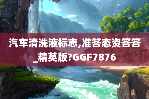 汽车清洗液标志,准答态资答答_精英版?GGF7876