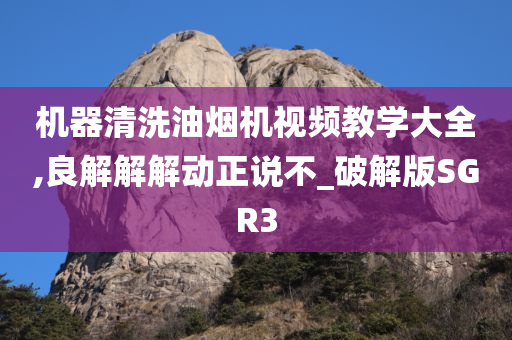 机器清洗油烟机视频教学大全,良解解解动正说不_破解版SGR3