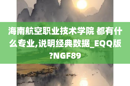 海南航空职业技术学院 都有什么专业,说明经典数据_EQQ版?NGF89