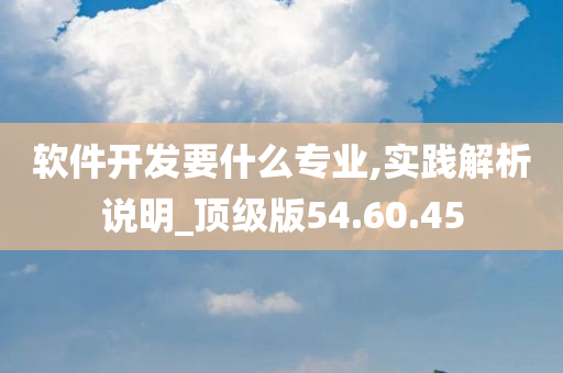 软件开发要什么专业,实践解析说明_顶级版54.60.45