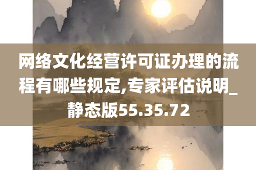 网络文化经营许可证办理的流程有哪些规定,专家评估说明_静态版55.35.72