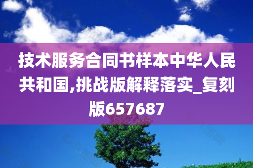 技术服务合同书样本中华人民共和国,挑战版解释落实_复刻版657687