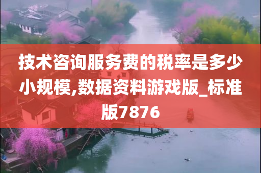 技术咨询服务费的税率是多少小规模,数据资料游戏版_标准版7876