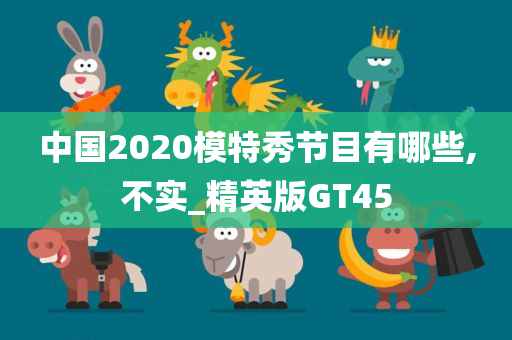 中国2020模特秀节目有哪些,不实_精英版GT45