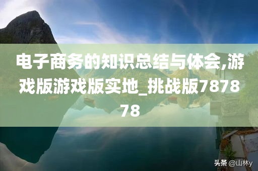 电子商务的知识总结与体会,游戏版游戏版实地_挑战版787878