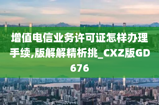 增值电信业务许可证怎样办理手续,版解解精析挑_CXZ版GD676