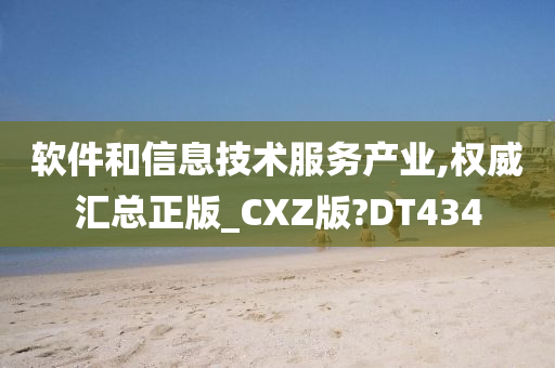 软件和信息技术服务产业,权威汇总正版_CXZ版?DT434