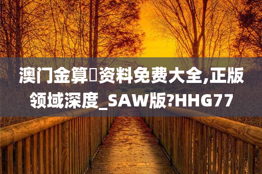 澳门金算盤资料免费大全,正版领域深度_SAW版?HHG77