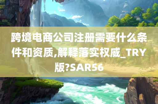 跨境电商公司注册需要什么条件和资质,解释落实权威_TRY版?SAR56